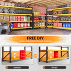 71.3” Wide Heavy Duty Metal Garage Shelving, Adjustable Storage Shelf - Image 4