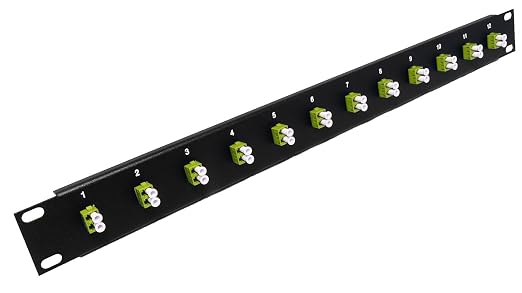 Ultra Spec Cables 1U 12 Port High Density Patch Panel, Loaded by UltraSpecCables
