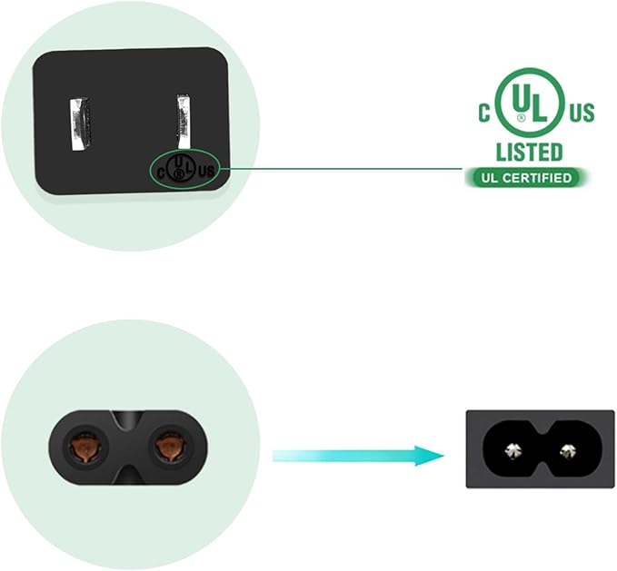 Printer Power Cord for HP OfficeJet Pro/Envy/DeskJet/Photosmart Series - Image 3
