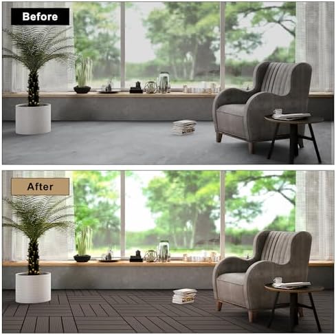 9 Pack Composite Interlocking Deck Tiles, Straight Grain Deck Tiles - Image 5
