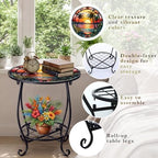 Cinnvoice Outdoor Side Table Small End Patio Porch Table - Image 5