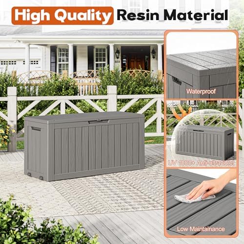 Outdoor Storage Box, Resin Deck Boxes Indoor and outdoor, Waterproof Storage - Image 4