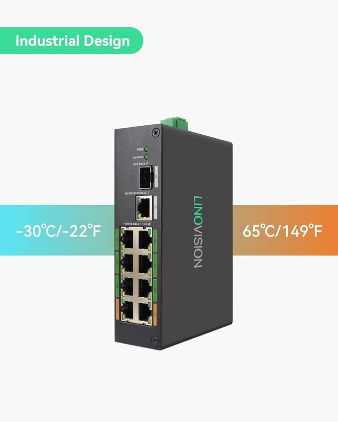LINOVISION Industrial 8-Port EOC & POE Switch - Image 6