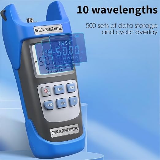 2-Piece Rechargeable high-Precision Optical Power Meter A-C510A Fiber Tester & - Image 4