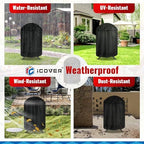 iCOVER Round Grill Cover, Waterproof Charcoal Kettle Grill Cover, UV Resistant - Image 7