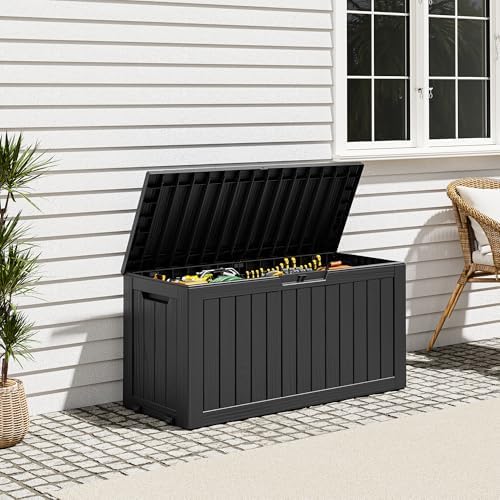 Outdoor Storage Box, Resin Deck Boxes Indoor and outdoor, Waterproof Storage - Image 5