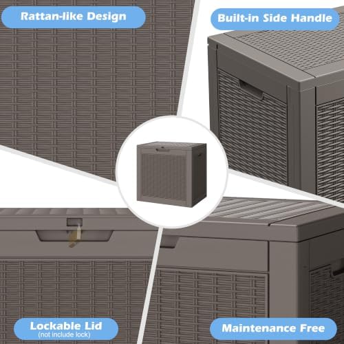 Outdoor Storage Box Waterproof, 32 Gallon Deck Box - Image 5