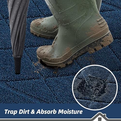 BEQHAUSE Dirt Trapper Door Mat 24" x 60", Doormat Non-Slip - Image 3