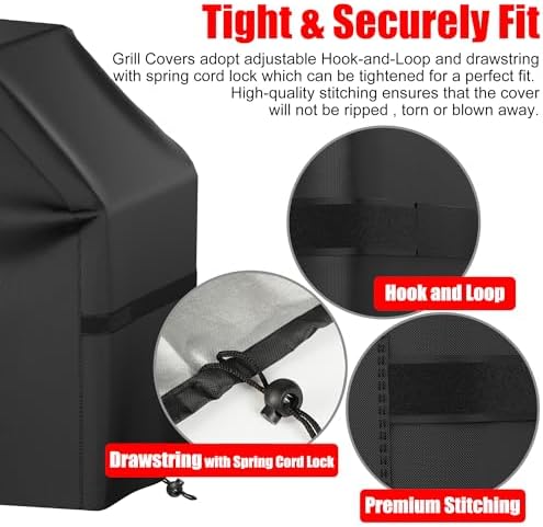 BBQ Grill Cover, Waterproof, Weather Resistant, Fade Resistant, - Image 4