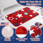 Capoda 1 Pcs Patriotic Bathroom Rug 20 x 30 Inch 4th of July Star Bath Mat - Image 3