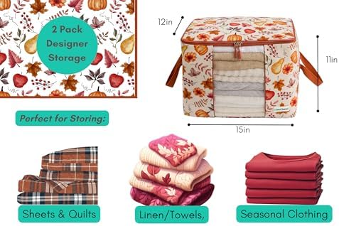 Chaos Cleared Canvas Storage Bags Designer Organizer 2 Pack – Seasonal Storage - Image 2