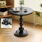 Metal Small End Table, Round Side Table - Image 3