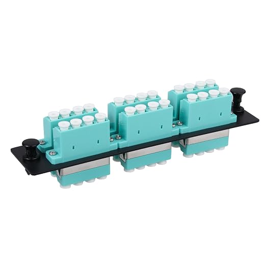 LC/OM3 Fiber Patch Panel, 6 Multimode Aqua Blue 4 Channels LC Adapters by Duogaliaopticalfiberproduct