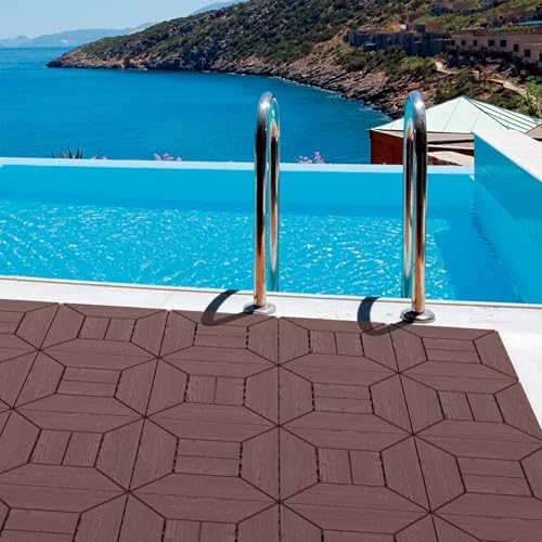 44 Pack Interlocking Deck Tiles, All-Weather Outdoor Deck Tiles - Image 5