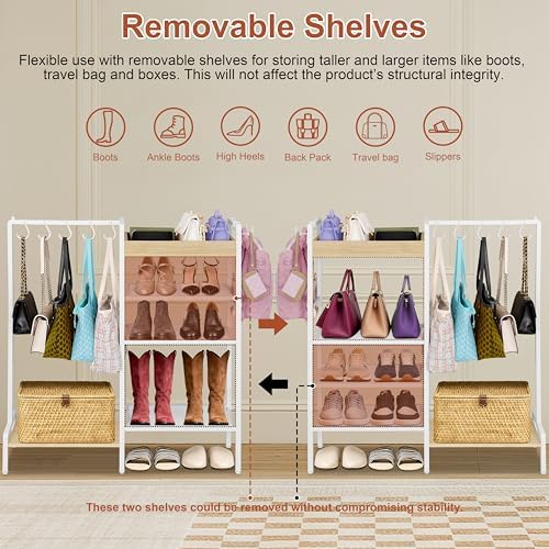 2-in-1 White Shoe Rack for Closet - Image 5