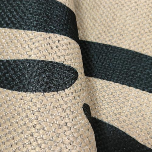 Easy Jute Rug 2.6x5Ft Half Round Zebra Stripe Carpet - Image 7
