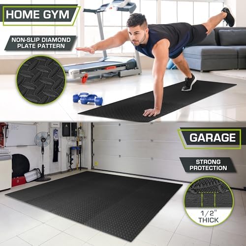 ProsourceFit Exercise Puzzle Mat 1/2-inch, EVA Interlocking Foam Floor Tiles - Image 3