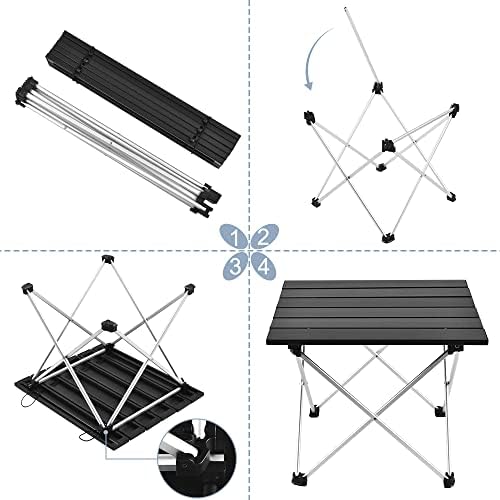 Grope Portable Camping Table, Aluminum Folding Beach Table - Image 4