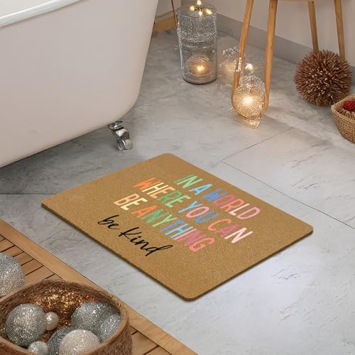Boho Classroom Coir Door Mats Outdoor, in a World Where You Can Be Anything Be - Image 6