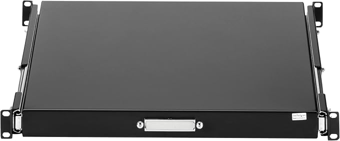 StarTech.com 1U Sliding Server Rack Mount Keyboard Shelf Tray, 22in Deep Steel - Image 4