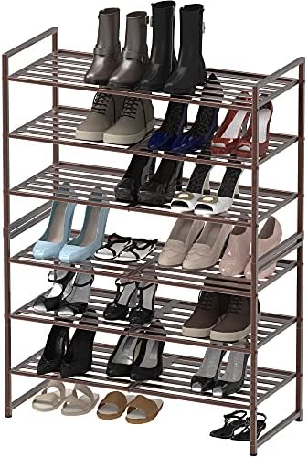 Simple Houseware 3-Tier Stackable Metal Panel Shoe Rack - Image 5