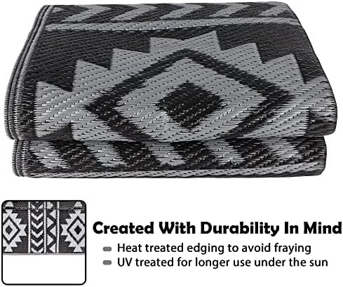 SAND MINE Reversible Mats, Plastic Straw Rug, Modern Area Rug, Large Floor Mat - Image 4