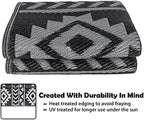 SAND MINE Reversible Mats, Plastic Straw Rug, Modern Area Rug, Large Floor Mat - Image 4