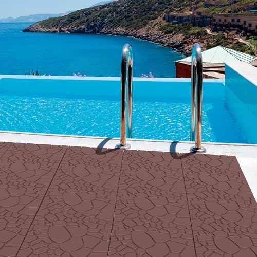Patio Deck Tiles, Interlocking Deck Tiles, PP Outdoor Floor Tiles, Stone - Image 5