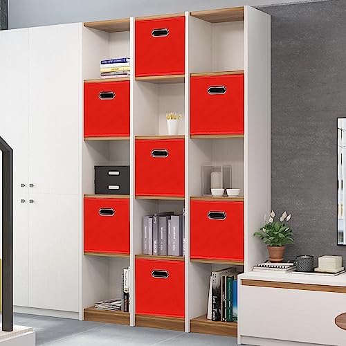 Black Foldable Storage Cubes Bins, Fabric Storage Box Cubes Organizer Baskets - Image 5