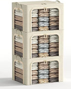3 Openings Large Clothes Storage Bins by Furnhome