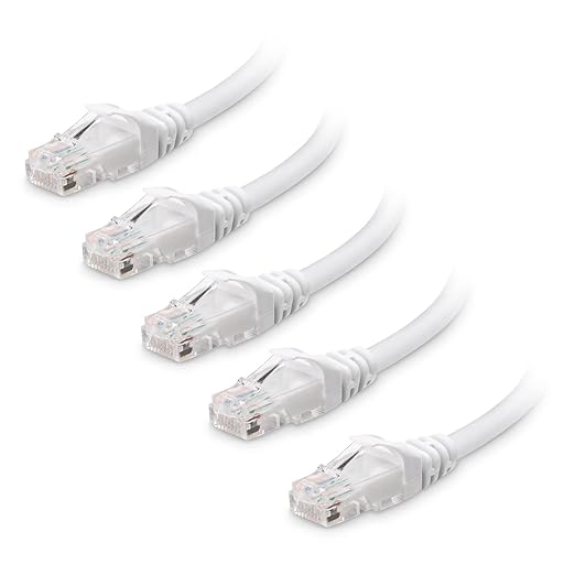 Cable Matters 10Gbps 5-Pack Snagless Cat 6 Ethernet Cable - 8ft by CableMatters