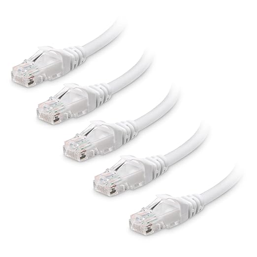 Cable Matters 10Gbps 5-Pack Snagless Cat 6 Ethernet Cable - 4ft by CableMatters