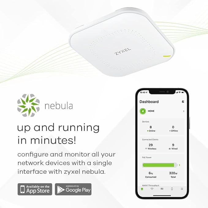 Zyxel WiFi 6 Wireless Access Point AX3000 | PoE+ / AC Powered | 2.5Gb Ethernet - Image 7