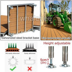 Heavy-duty Patio Decking 84×84cm WPC Deck Tiles Outdoor - Image 3