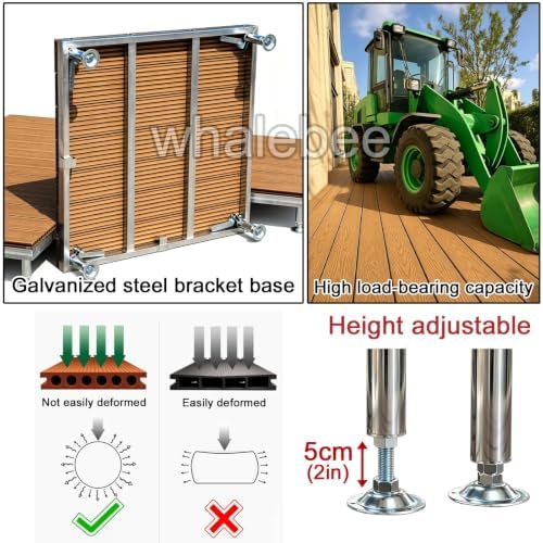 Heavy-duty Patio Decking 84×84cm WPC Deck Tiles Outdoor - Image 3