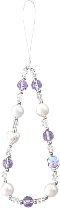 Beaded Phone Charm Lanyard Strap Girly Style Fixed Beads Pearl Lanyards by Staqlo