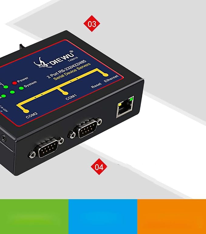 Industrial 2 Ports RS232/422/485 Serial Device Server Converter Support - Image 6