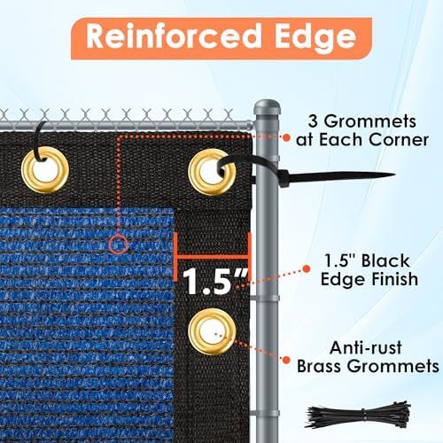 iCover 4x12ft Privacy Screen Fence, Outdoor Fencing Panels, Garden Windscreen - Image 4
