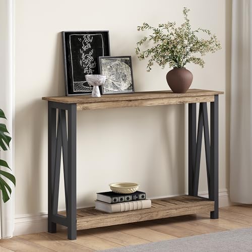 ChooChoo Farmhouse Console Table, Narrow Sofa Table - Image 3