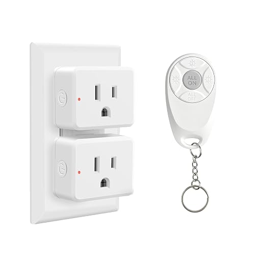 Greencycle Remote Control Outlet, Wireless Light Switch and 2 Outlet Plugs by greencycle