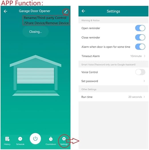 Easy Installation|Hucaoe Zigbee 5V Smart Garage Door Opener Controller| - Image 6