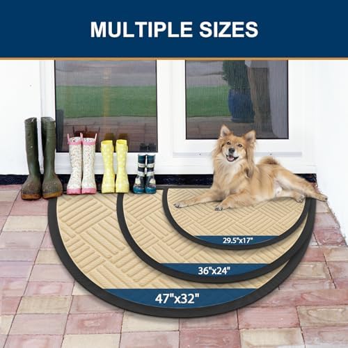Smiry Half Circle Front Door Mat Outside Entrance - Image 2