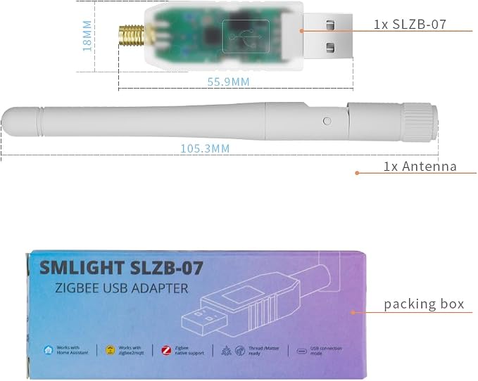 SMLIGHT SLZB-07 Zigbee 3.0 Coordinator Thread/Matter Mini USB Adapter Works - Image 8