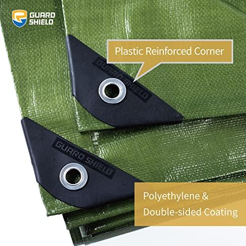 GUARD SHIELD Heavy Duty Tarp 10x12 Feet Green Multi Purpose Thick Waterproof - Image 2