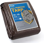 GUARD SHIELD Tarps Heavy Duty Waterproof 30x40 Feet Brown/Silver Poly Tarp by GUARDSHIELD