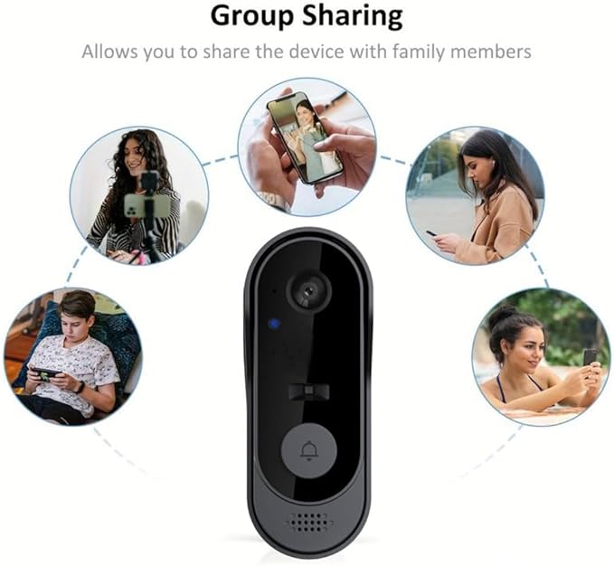 ZIG1 Doorbell Camera Wireless No Subscription, 1080p Video Doorbell - Image 3