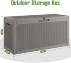 KAMABOKO Outdoor Storage Box, 70 Gallon Deck Box Outdoor Waterproof - Image 2