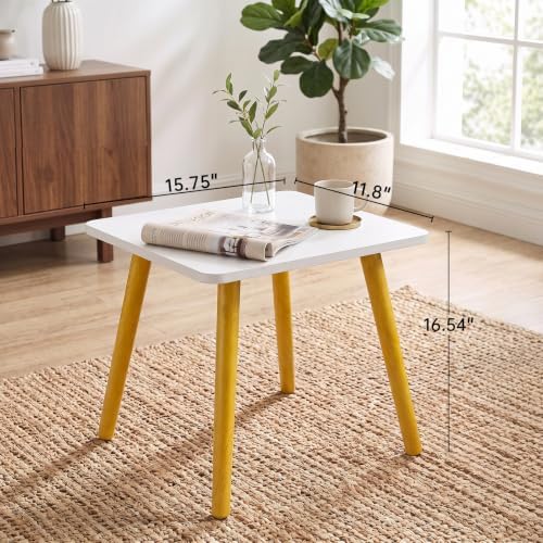 FORAOFUR Small Side Table, Modern Wood Mini Coffee Table, Easy Assembly Compact - Image 2
