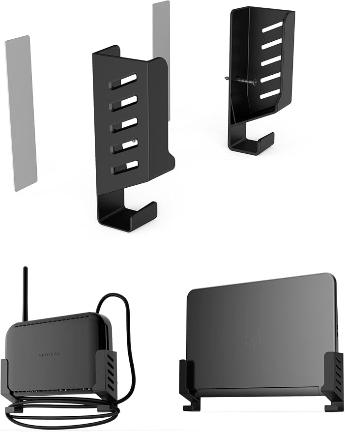 Laptop & Router Wall Mount Holder by ZZHDESBY