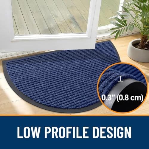 OLANLY Half Circle Front Door Mat 47x30, Waterproof Heavy-Duty Doormat - Image 4
